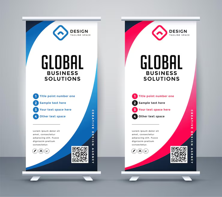 Modelos de banners verticais personalizados